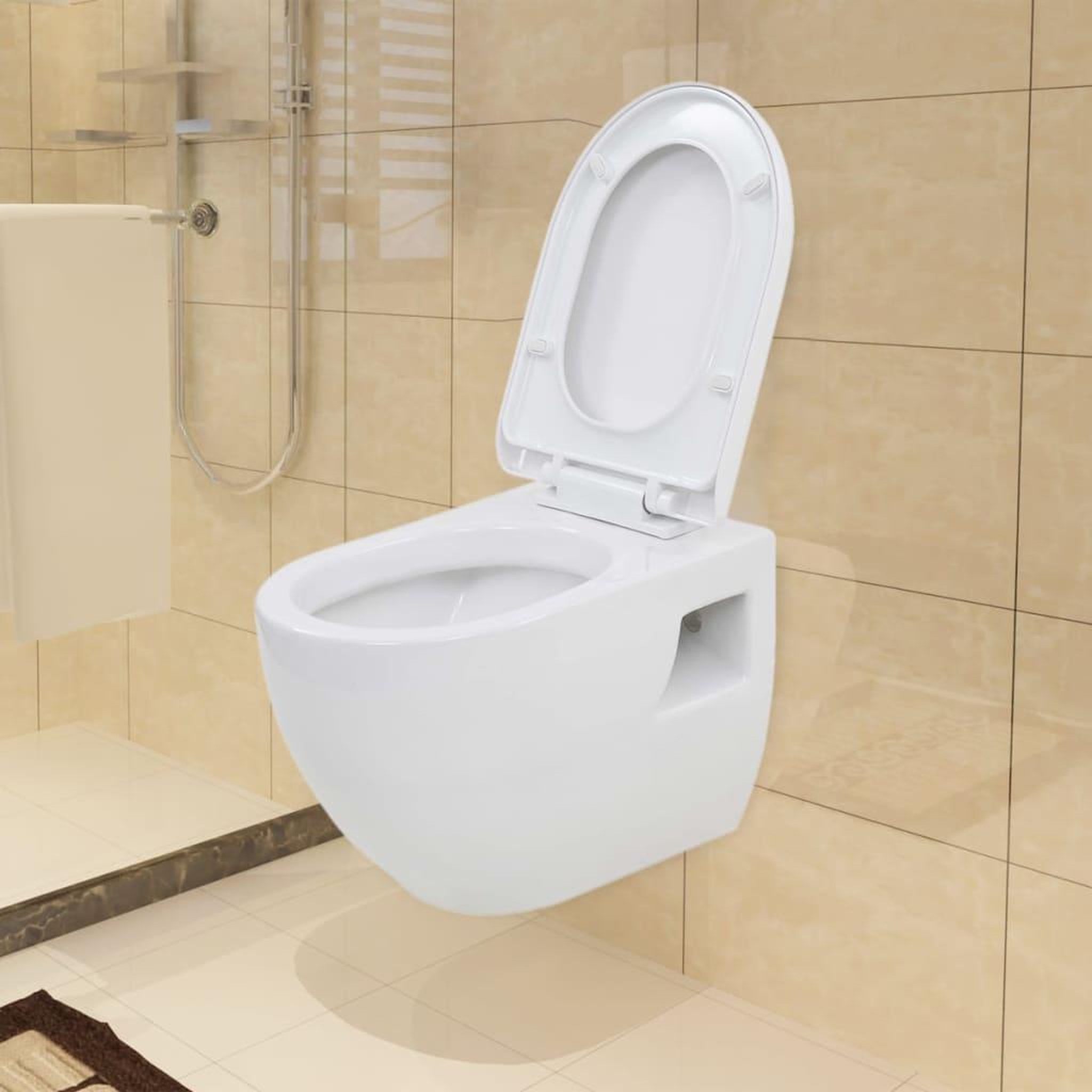 Voir la diapositive 1 : VIDAXL WC suspendu en ceramique Blanc