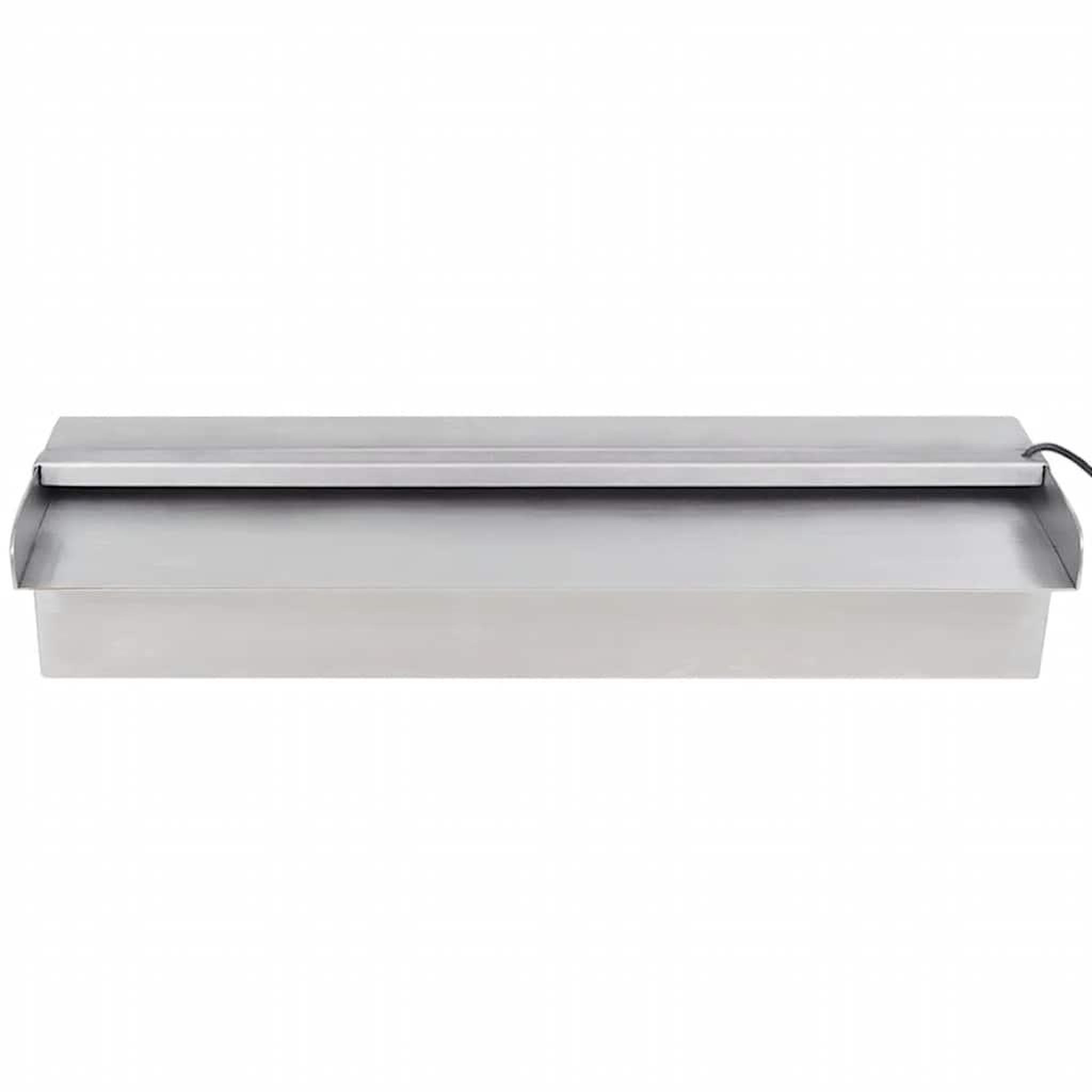 Voir la diapositive 5 : VIDAXL Lame d'eau rectangulaire a LED 45 cm en acier inoxydable pour piscine