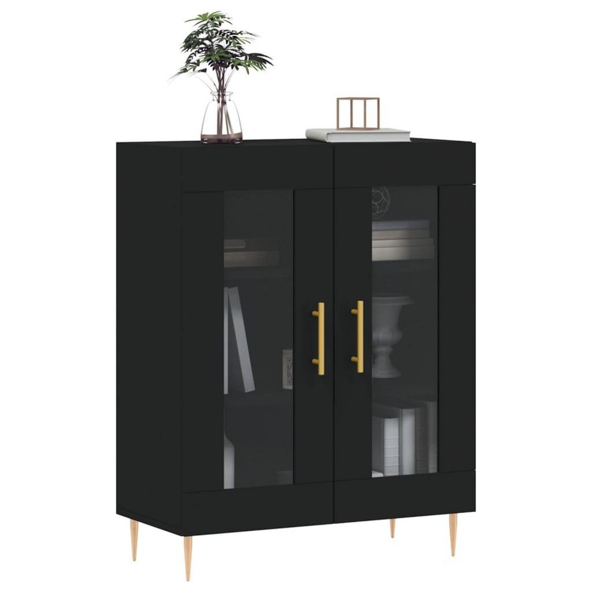 VIDAXL Buffet noir 69,5x34x90 cm bois d'ingenierie
