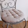 Voir la diapositive 2 : Paris Prix Galette de Chaise Piquée Uni  Panama  38cm Naturel