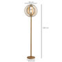 Voir la diapositive 3 : HOMCOM Lampadaire sur Pied Circulaire 40 W Max. Abat-Jour bois naturel clair dim. Ø 38 x 160 cm