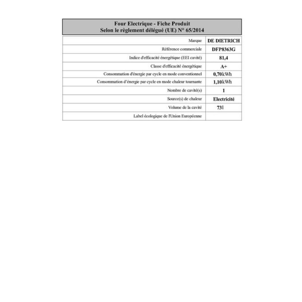 De Dietrich Four De Dietrich DFP8363G