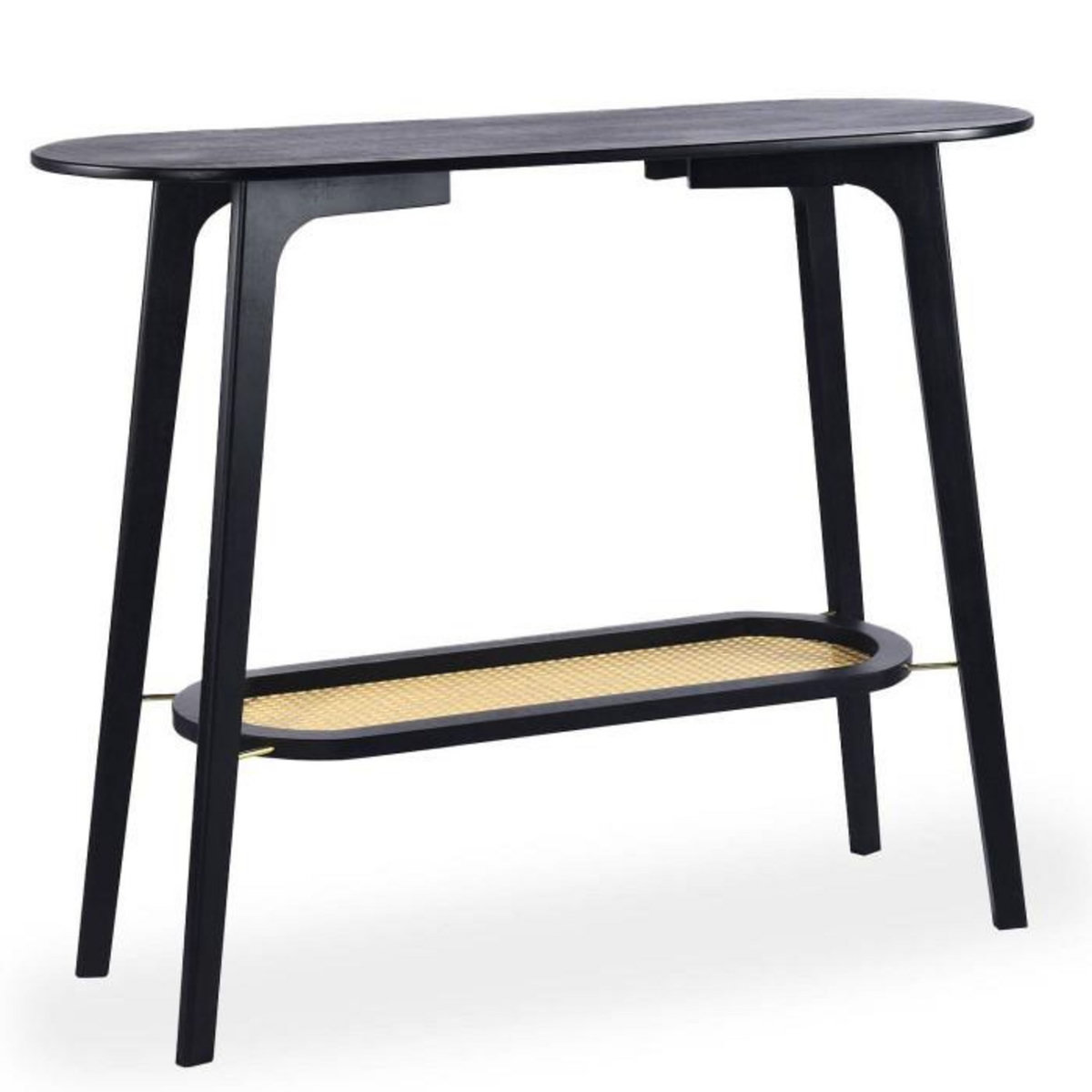 Paris Prix Console Design Avec Cannage  Coralie  100cm Noir