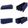 Voir la diapositive 5 : VIDAXL Banc de rangement pliable Bleu Faux lin