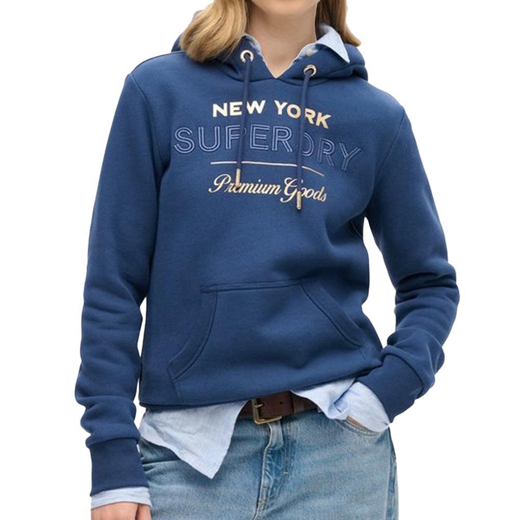 SUPERDRY Sweat  Femme Superdry Luxe. Coloris disponibles : Bleu