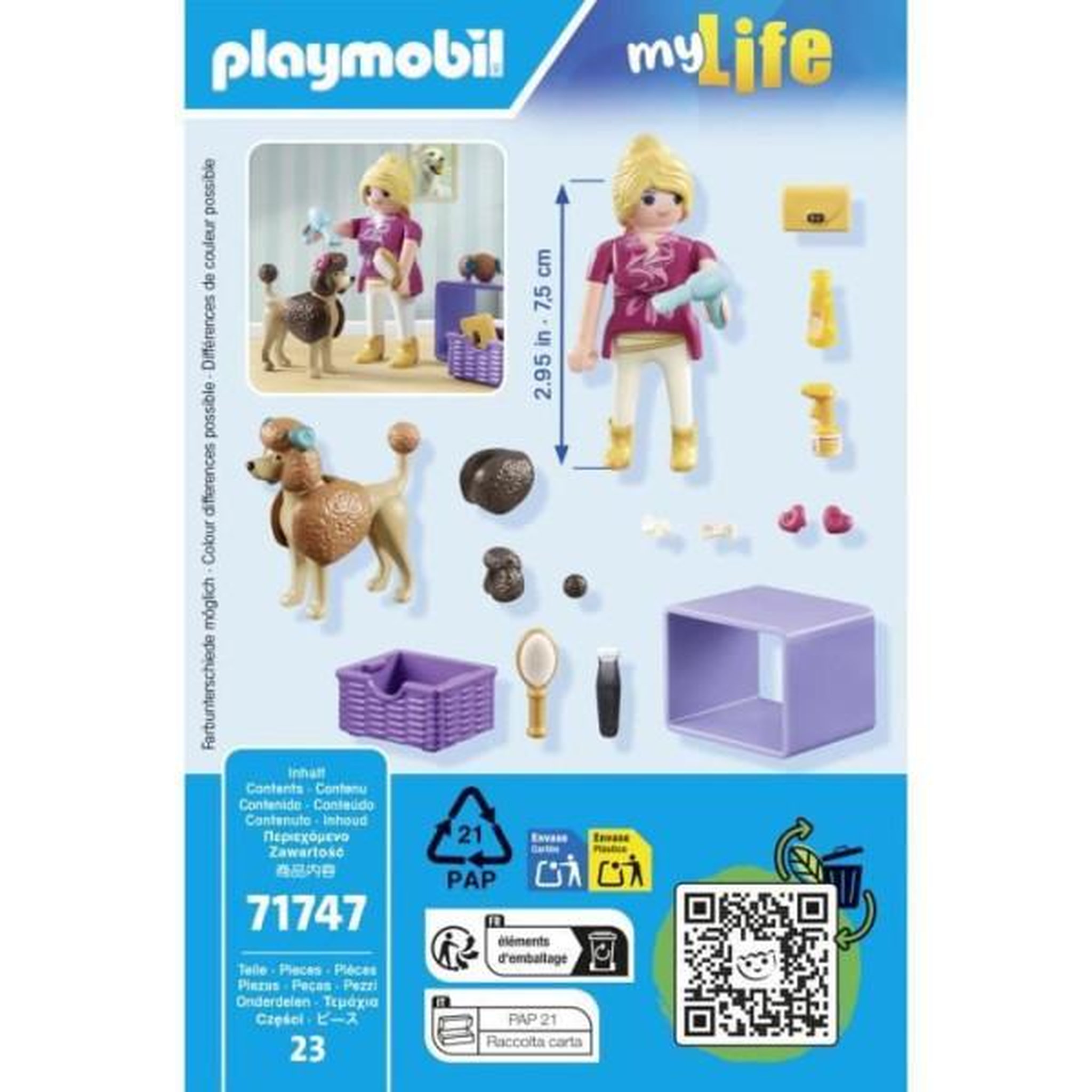 Voir la diapositive 6 : PLAYMOBIL My Life Toiletteuse avec caniche et nombreux accessoires