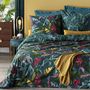 Voir la diapositive 2 : ATMOSPHERA Parure de lit 2 places en coton imprimé Selva - 240x220 cm - Bleu