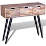 Voir la diapositive 5 : VIDAXL Table console avec 3 tiroirs Bois de teck recycle