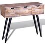 Voir la diapositive 5 : VIDAXL Table console avec 3 tiroirs Bois de teck recycle