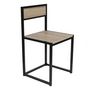 Voir la diapositive 5 : The Home Deco Factory Ensemble table et 2 chaises en MDF et Métal - Noir et Beige