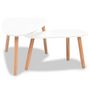 Voir la diapositive 3 : VIDAXL Ensemble de tables basses 2 pcs Bois de pin massif Blanc