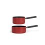 Voir la diapositive 2 : LIVOO Set 2 casseroles aluminium 18 / 20 cm - MEP154R