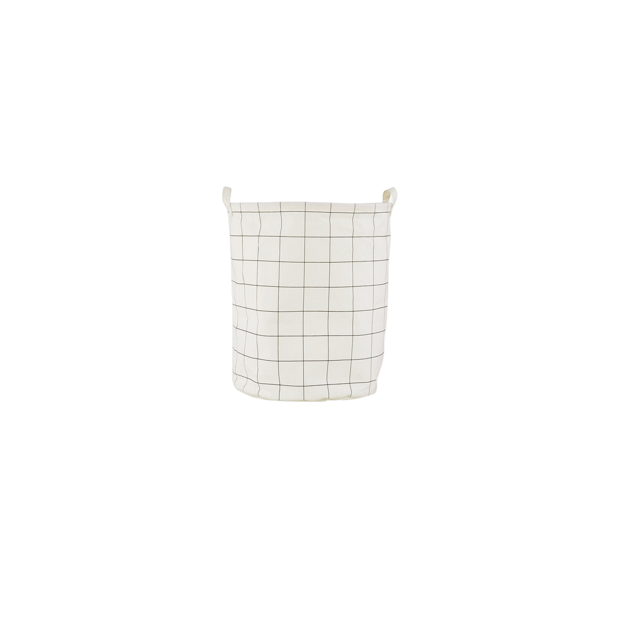 Voir la diapositive 2 : HOUSE DOCTOR Panier à linge House Doctor squares blanche/noire