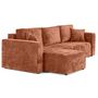 Voir la diapositive 5 : BEST MOBILIER Topaze - canapé d'angle réversible 4 places convertible avec coffre en velours à relief texturé