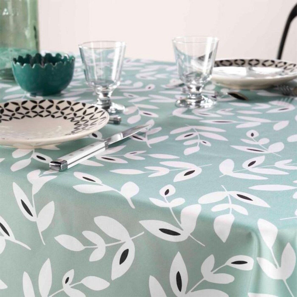 Paris Prix Nappe en Microfibre  Bellys  140x240cm Sauge