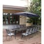 Table de jardin extensible 200/300X100x74 cm aluminium gris anthracite TEMPO 