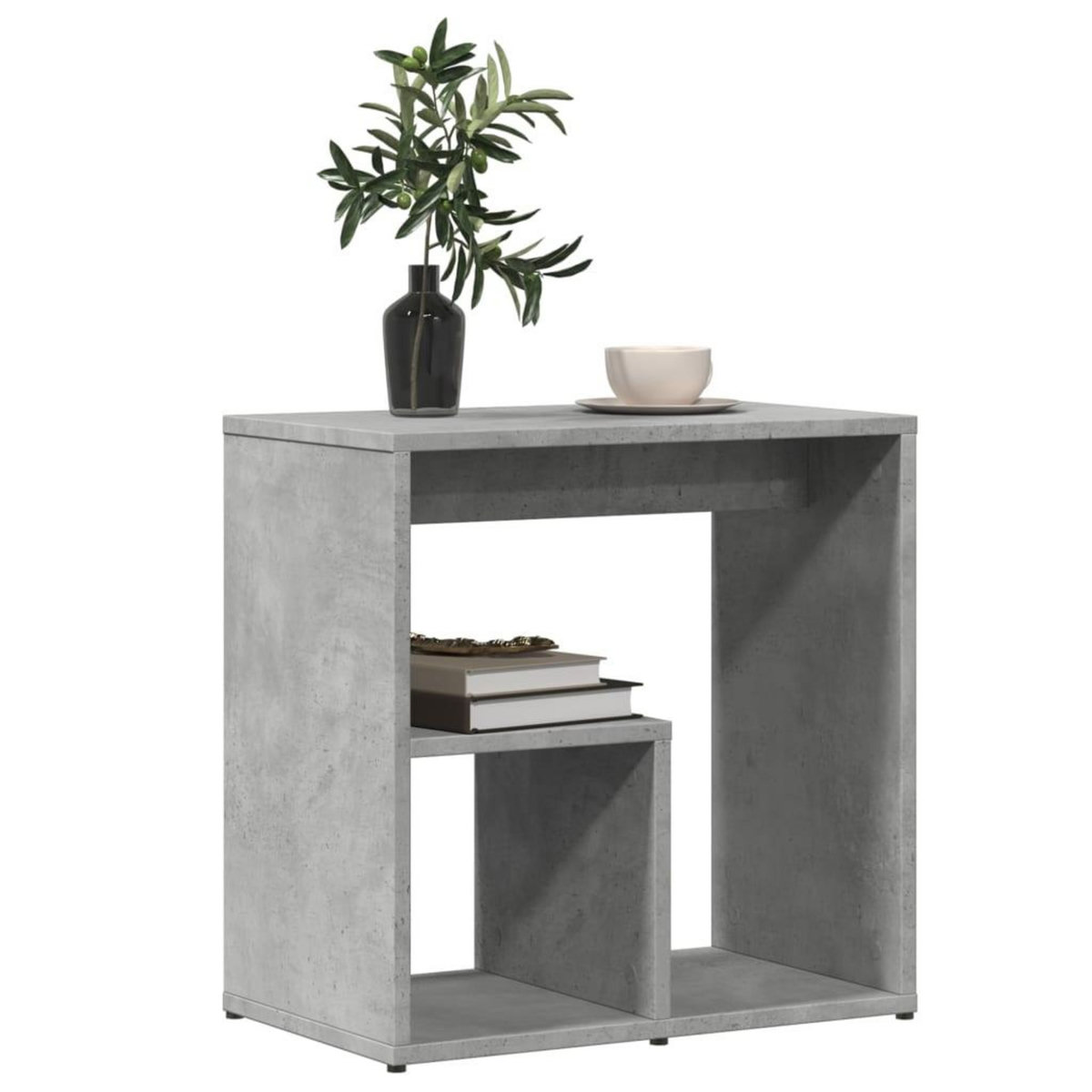 VIDAXL Tables d'appoint 2 pcs gris beton 50x30x50 cm bois d'ingenierie