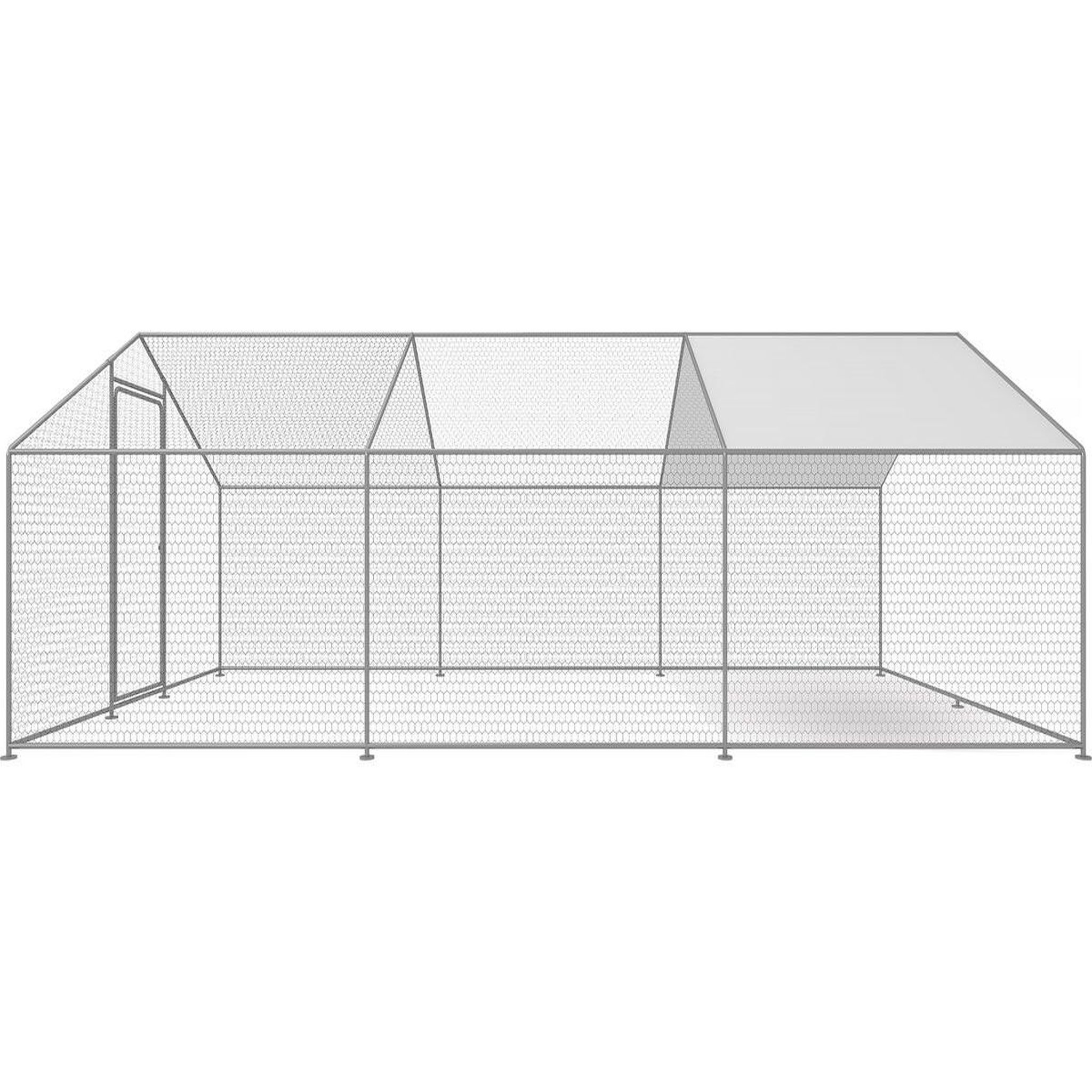 Voir la diapositive 4 : Habitat et Jardin Enclos à poules 18 m² parc grillagé 6 x 3 x 2 M acier galvanisé
