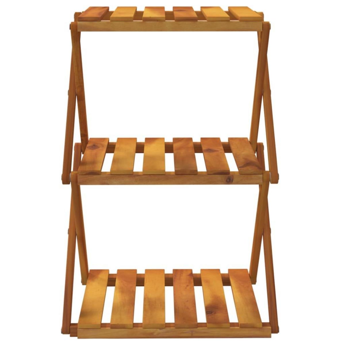 VIDAXL Etagere pliable a 3 niveaux Marron 43x31x63 cm Bois d'acacia