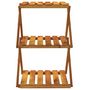 Voir la diapositive 4 : VIDAXL Etagere pliable a 3 niveaux Marron 43x31x63 cm Bois d'acacia