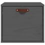 Voir la diapositive 3 : VIDAXL Armoire murale Gris 40x30x35 cm Bois de pin massif