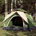VIDAXL Tente de camping a dome 3 personnes vert liberation rapide