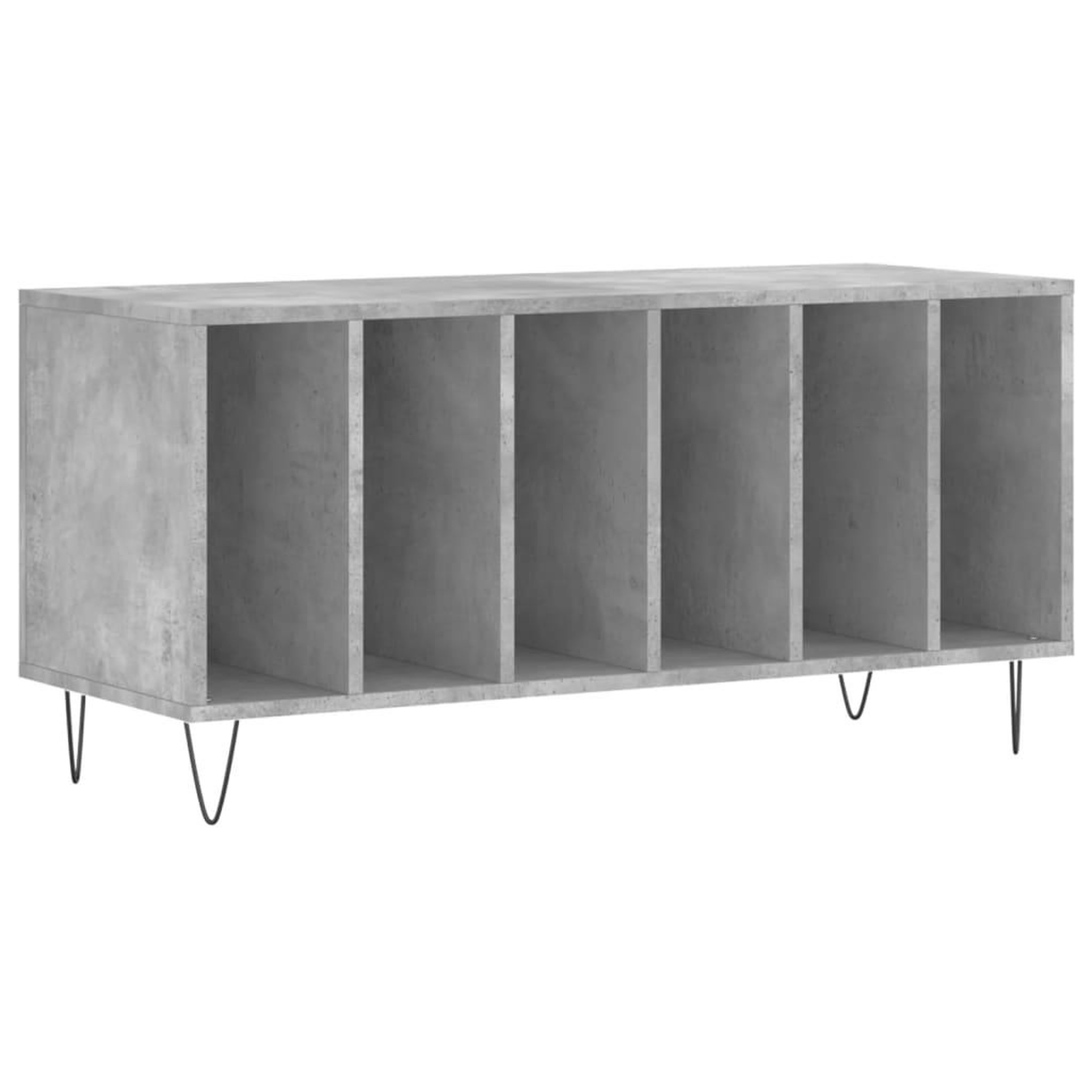 Voir la diapositive 2 : VIDAXL Armoire a disques gris beton 100x38x48 cm bois d'ingenierie