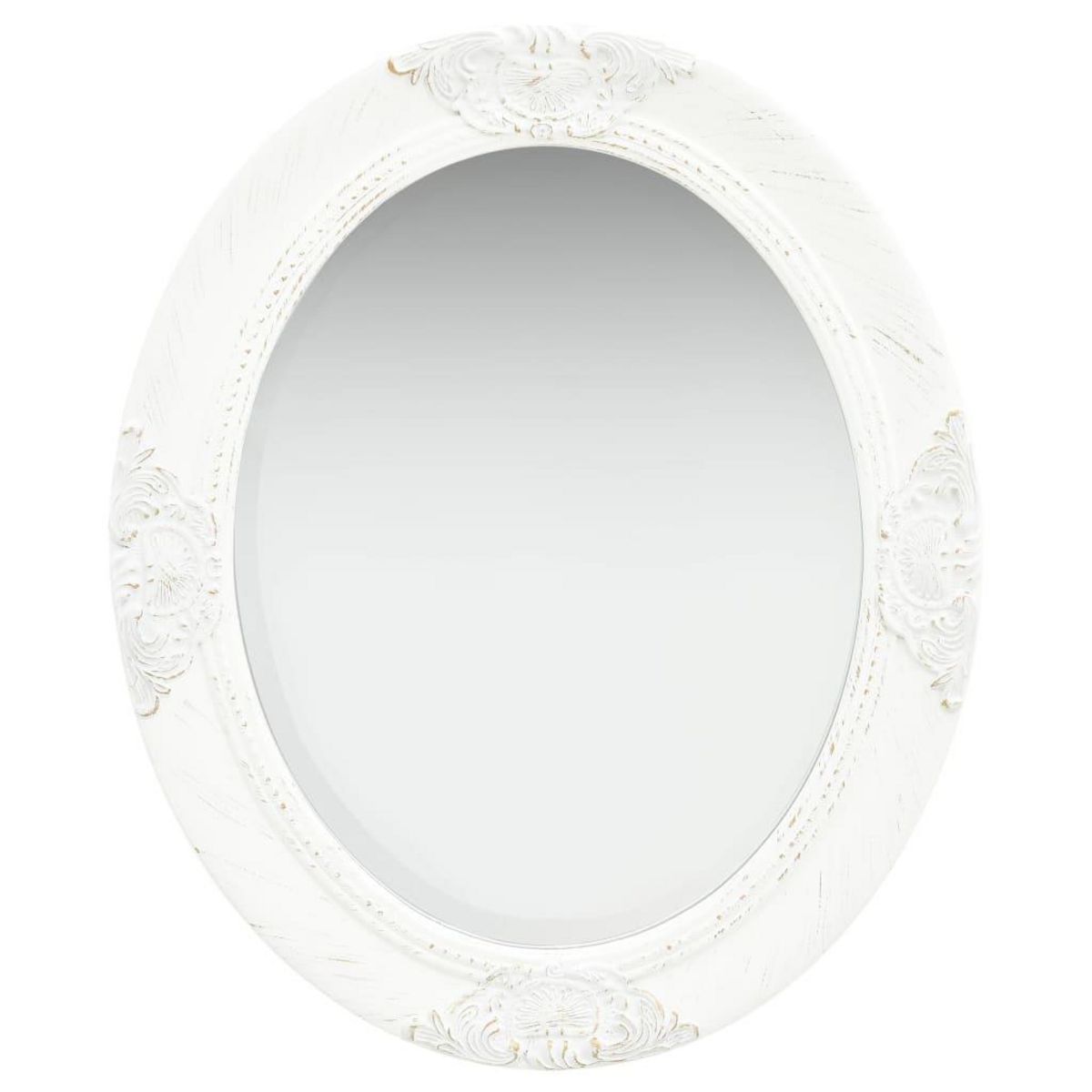 VIDAXL Miroir mural style baroque 50x60 cm Blanc