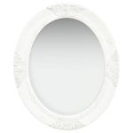 VIDAXL Miroir mural style baroque 50x60 cm Blanc
