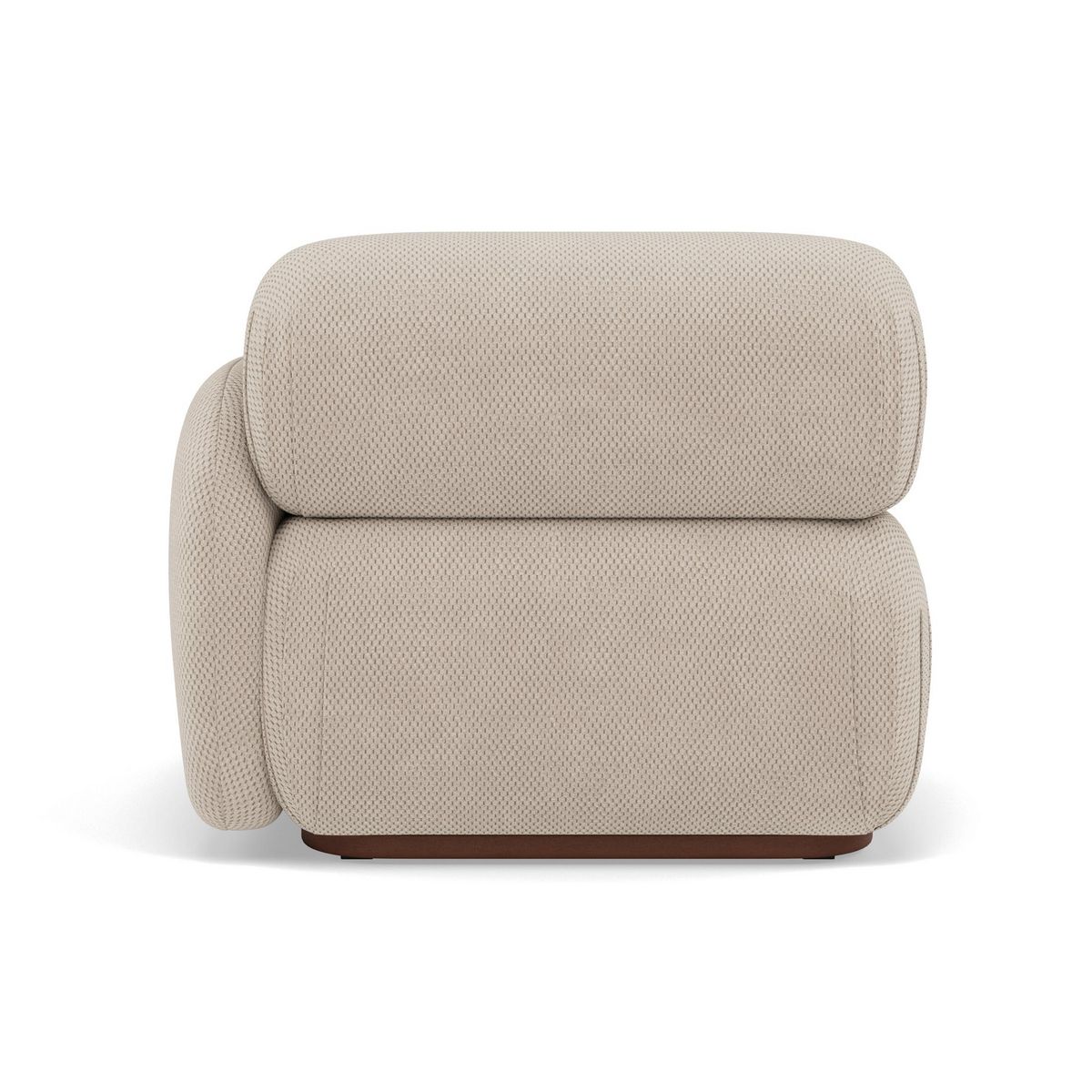 LISA DESIGN Penelope - module d'assise droit en velours texturé