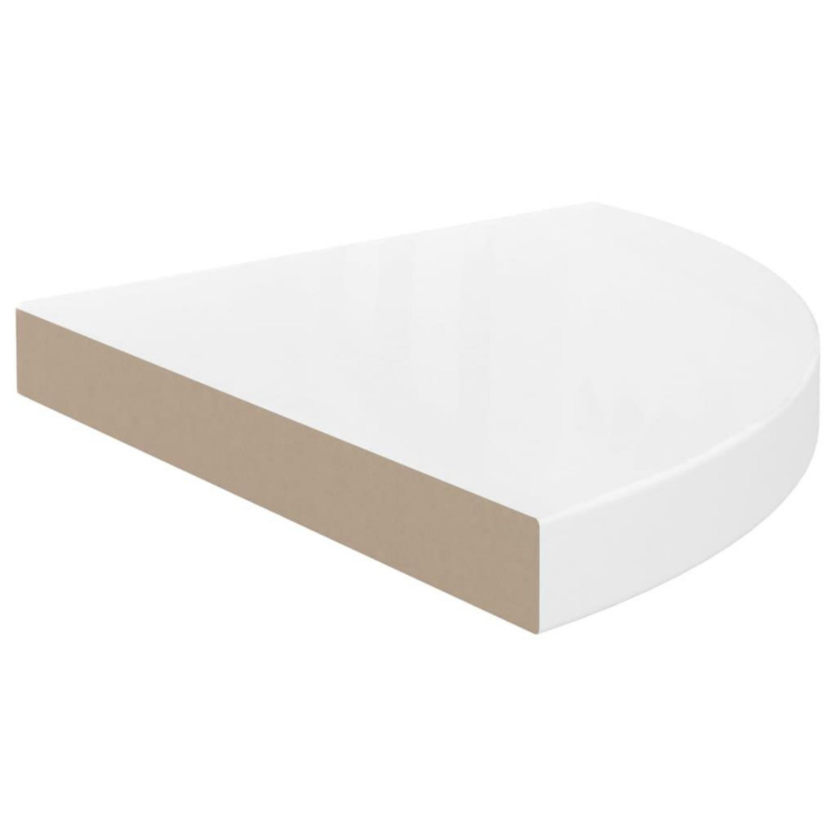 VIDAXL Etageres d'angle flottantes 2pcs blanc brillant 35x35x3,8cm MDF