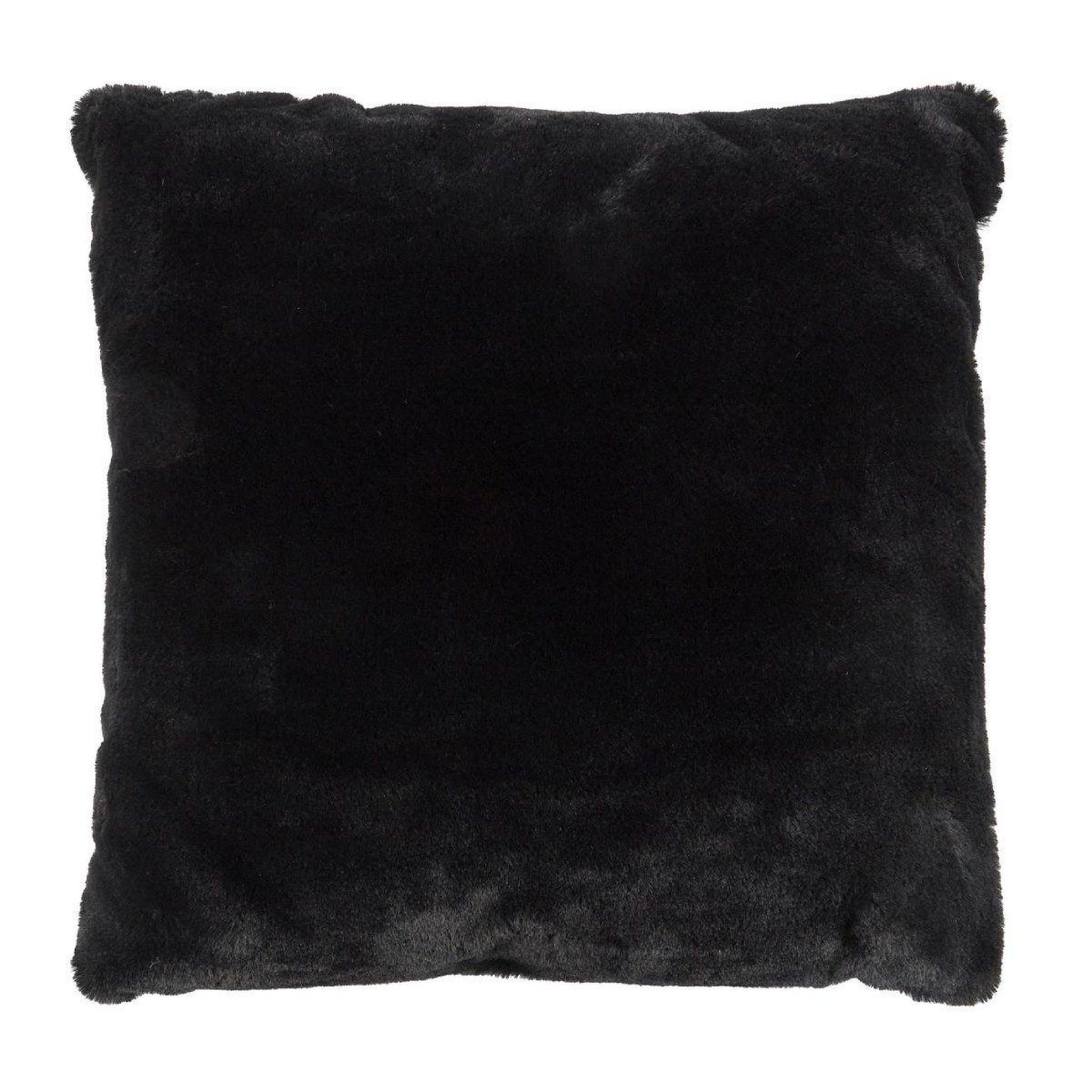 The Home Deco Factory Coussin déco  imitation fourrure  40x40cm noir
