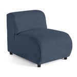 LISA DESIGN Suaro - module d'assise sans accoudoirs en tissu texturé. Coloris disponibles : Vert, Bleu, Orange, Beige, Gris, Noir