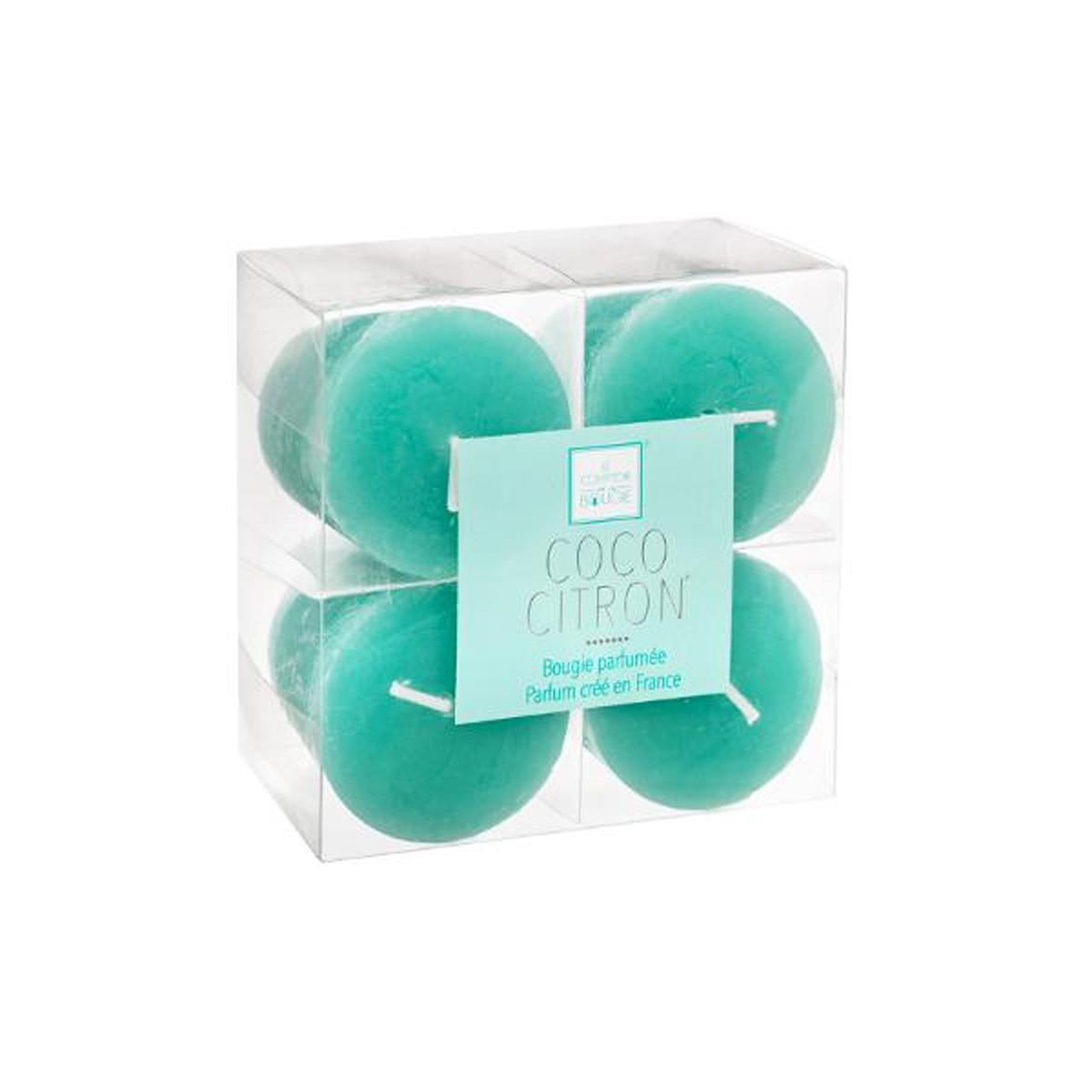 Voir la diapositive 1 : COMPTOIR DE LA BOUGIE Lot de 4 Bougies Votives Parfumées  Elea  48g Coco Citron