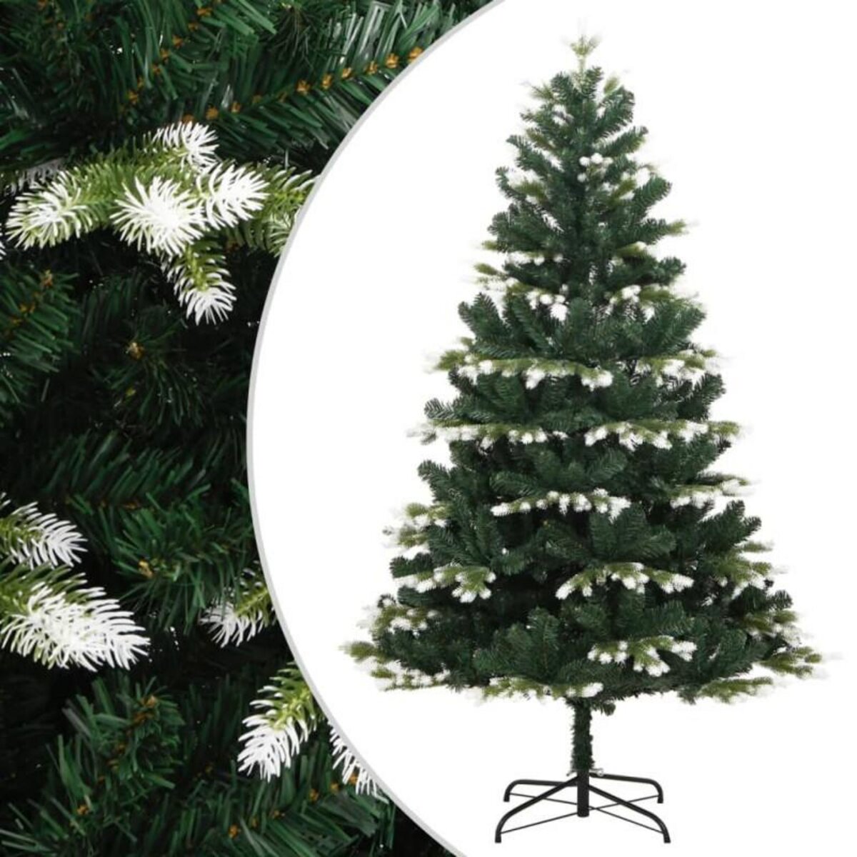 VIDAXL Sapin de Noël artificiel à charnières avec neige floquée 180 cm