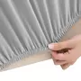 VIDAXL Housse extensible de canape Gris Jersey de polyester