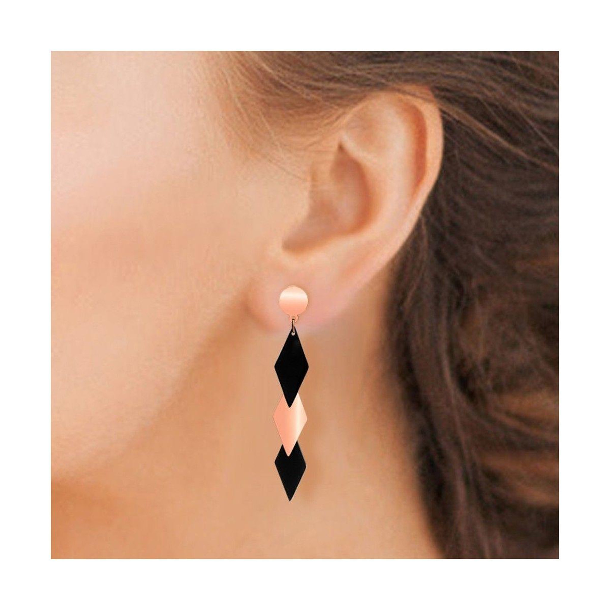 Voir la diapositive 2 : SC CRYSTAL Boucles d'oreilles en acier par SC Crystal