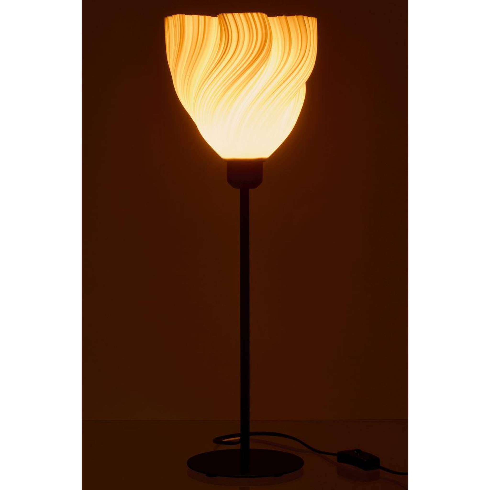 Voir la diapositive 3 : J-LINE Lampe à poser design  matcha  57cm noir & blanc