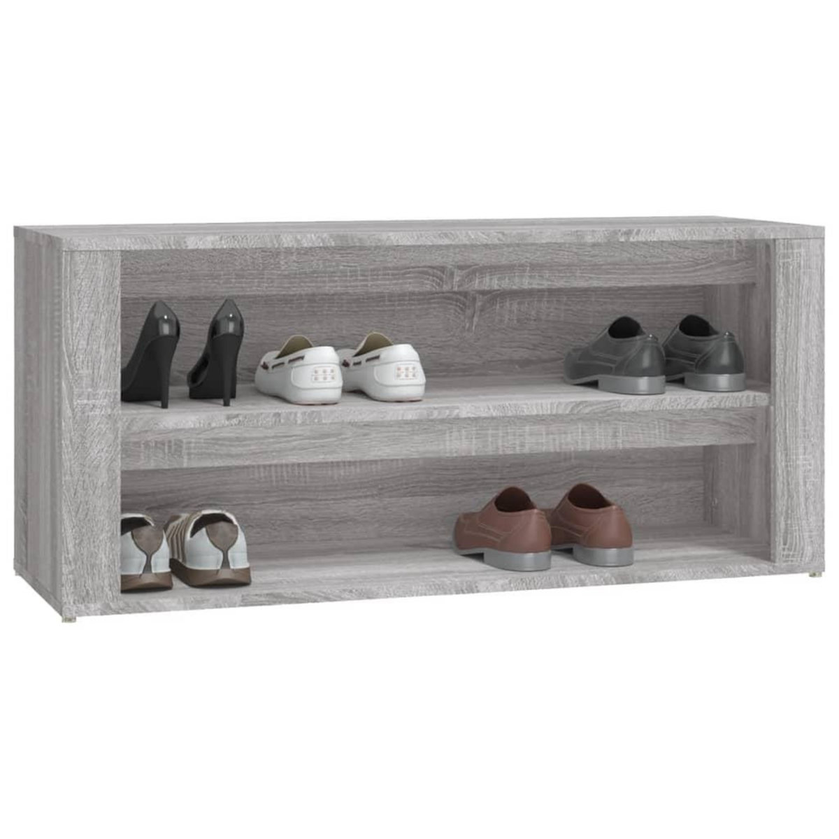 VIDAXL Etagere a chaussures Sonoma gris 100x35x45 cm Bois d'ingenierie