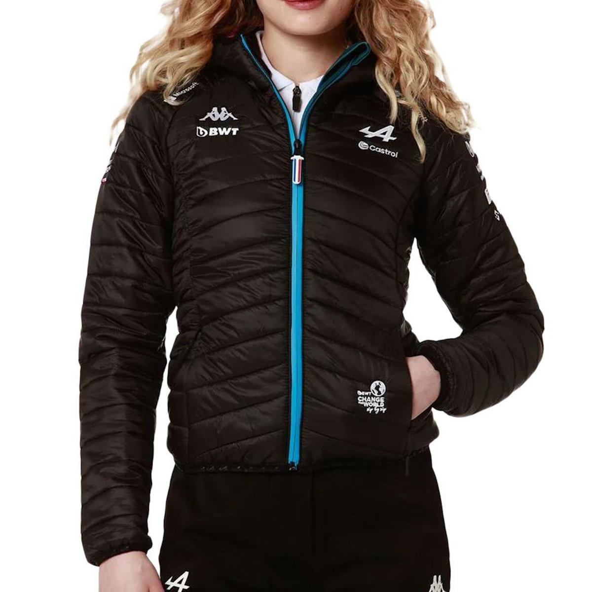 KAPPA Doudoune Noire/Turquoise Femme Kappa Abawou