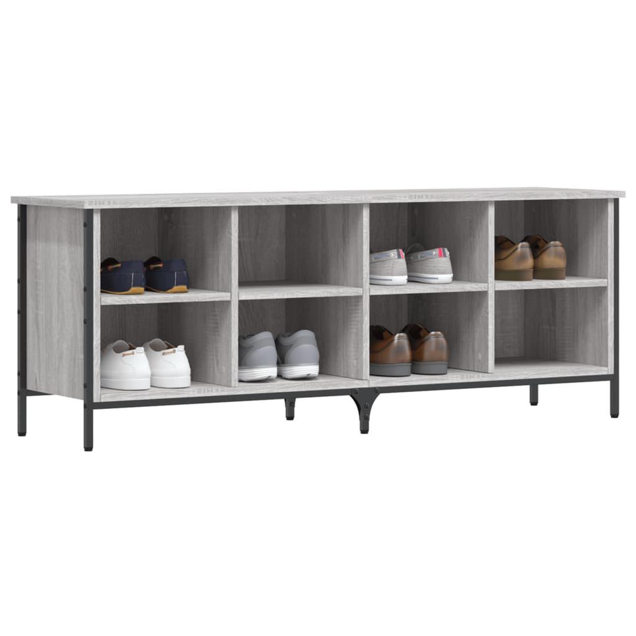 Voir la diapositive 3 : VIDAXL Armoire a chaussures sonoma gris 131x35x50 cm bois d'ingenierie