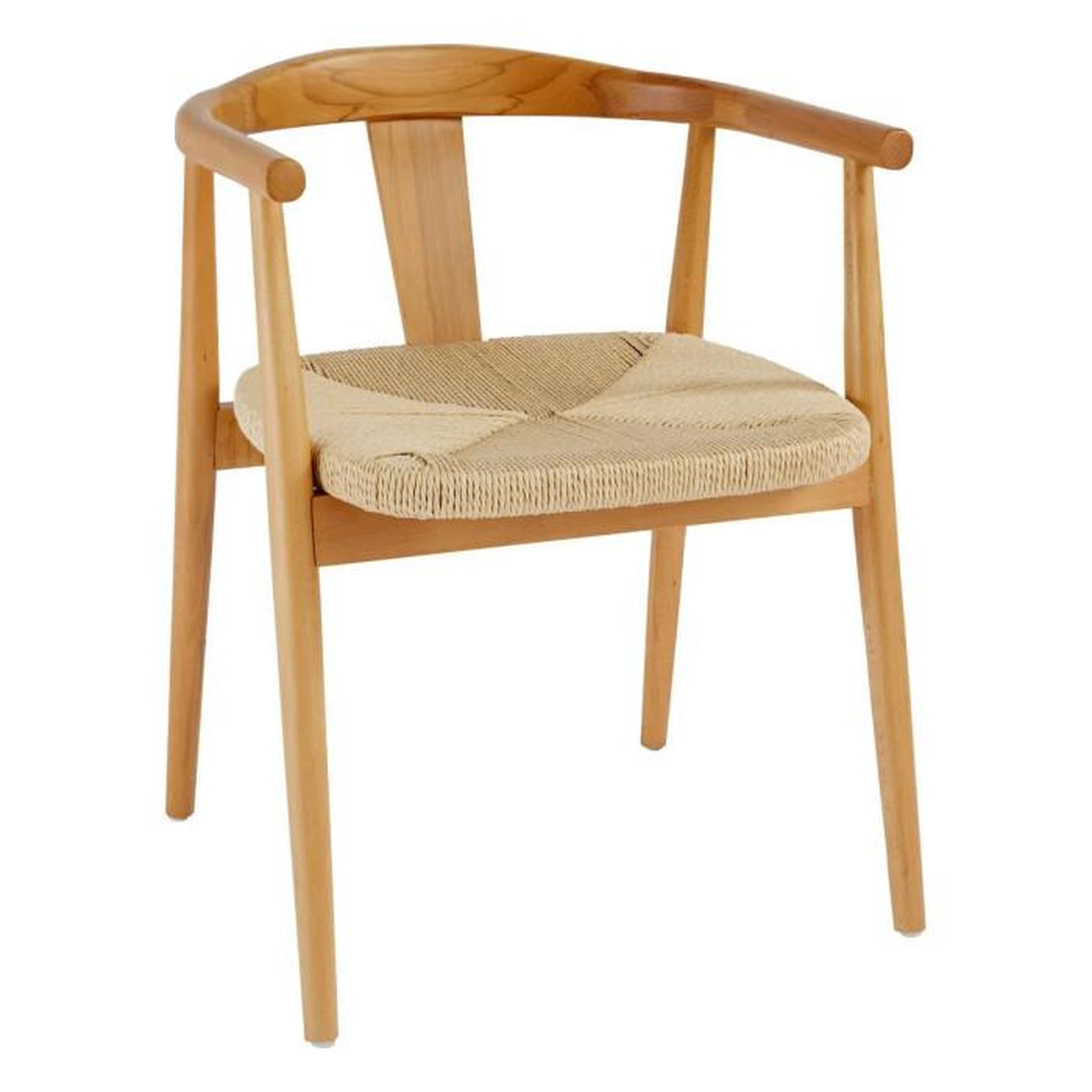 Voir la diapositive 2 : ATMOSPHERA Lot de 2 Fauteuils à Dîner  Yamato  73cm Naturel