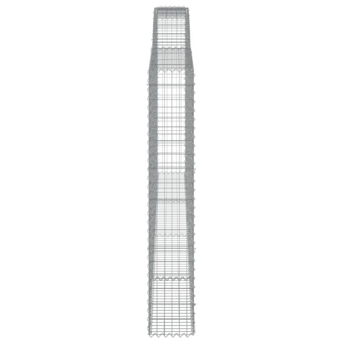 VIDAXL Paniers a gabions arques 7 pcs 400x30x180/200 cm Fer galvanise