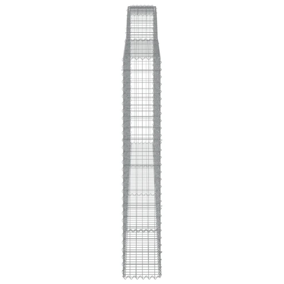 VIDAXL Paniers a gabions arques 7 pcs 400x30x180/200 cm Fer galvanise