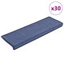 Voir la diapositive 1 : VIDAXL Tapis d'escalier 30 pcs 65x25 cm Bleu