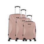 HERO BLUESTAR - Set de 3 Valises GARIBALDI 75 cm 4 Roues. Coloris disponibles : Gris