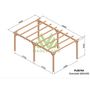 Voir la diapositive 2 : JARDIDECO Pergola en bois lamellé-collé Grenoble 600 x 400 cm - Maderland
