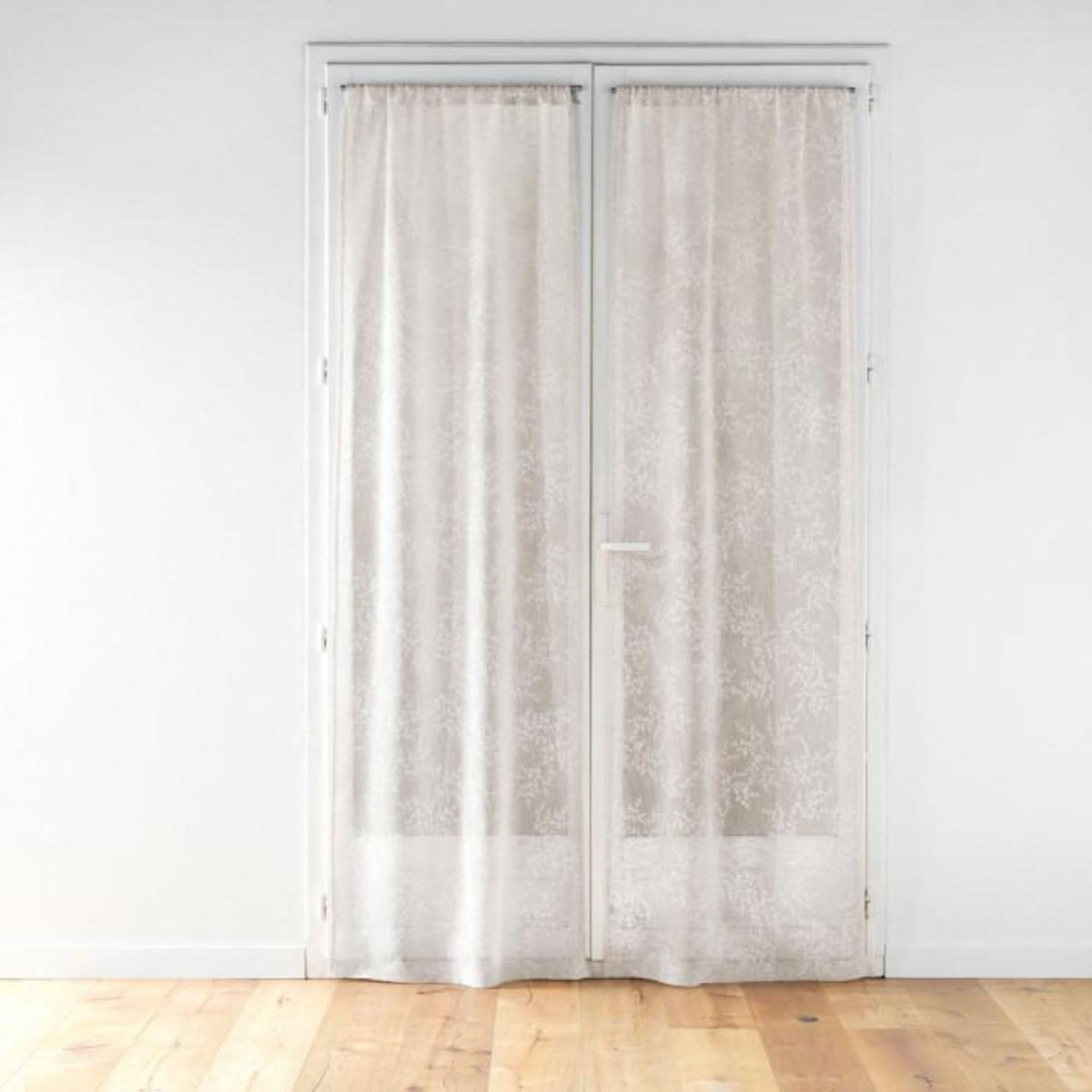 Paris Prix Paire de Voilages Passe-Tringle  Karla  70x240cm Taupe