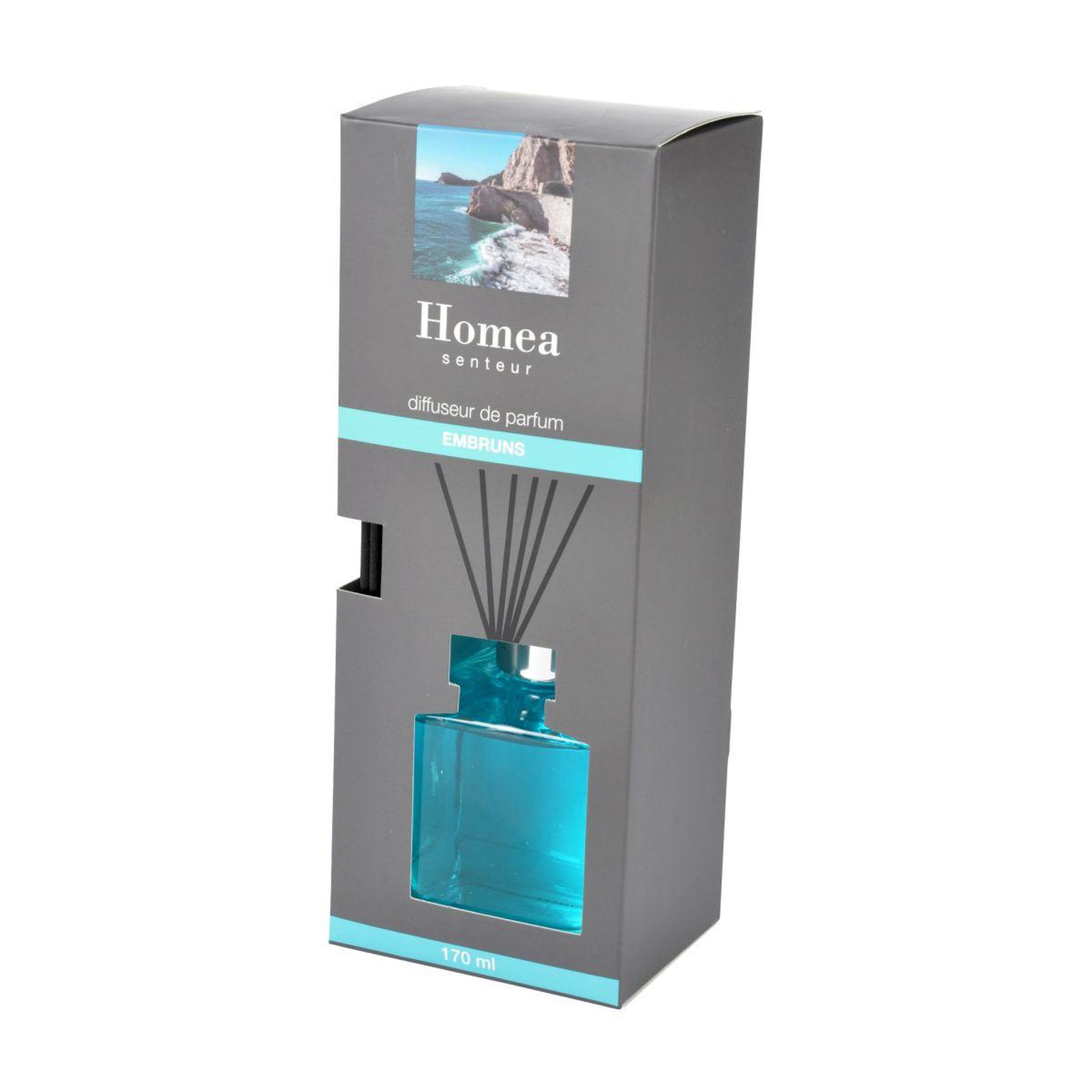 Voir la diapositive 2 : HOMEA Diffuseur de Parfum  Carré  170ml Embruns