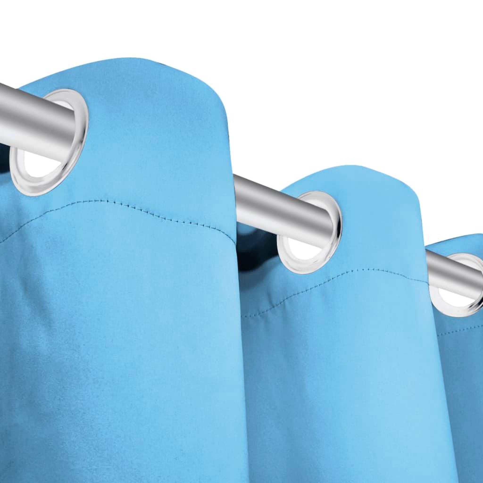 Voir la diapositive 4 : VIDAXL Rideau avec œillets metalliques 2 pcs 135 x 175 cm Turquoise